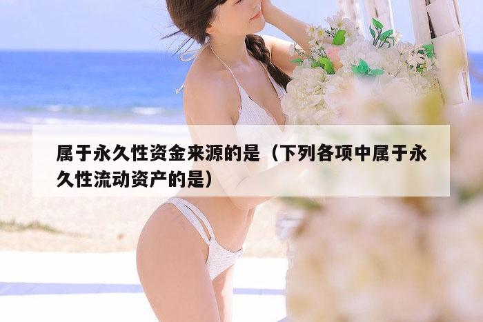属于永久性资金来源的是（下列各项中属于永久性流动资产的是）
